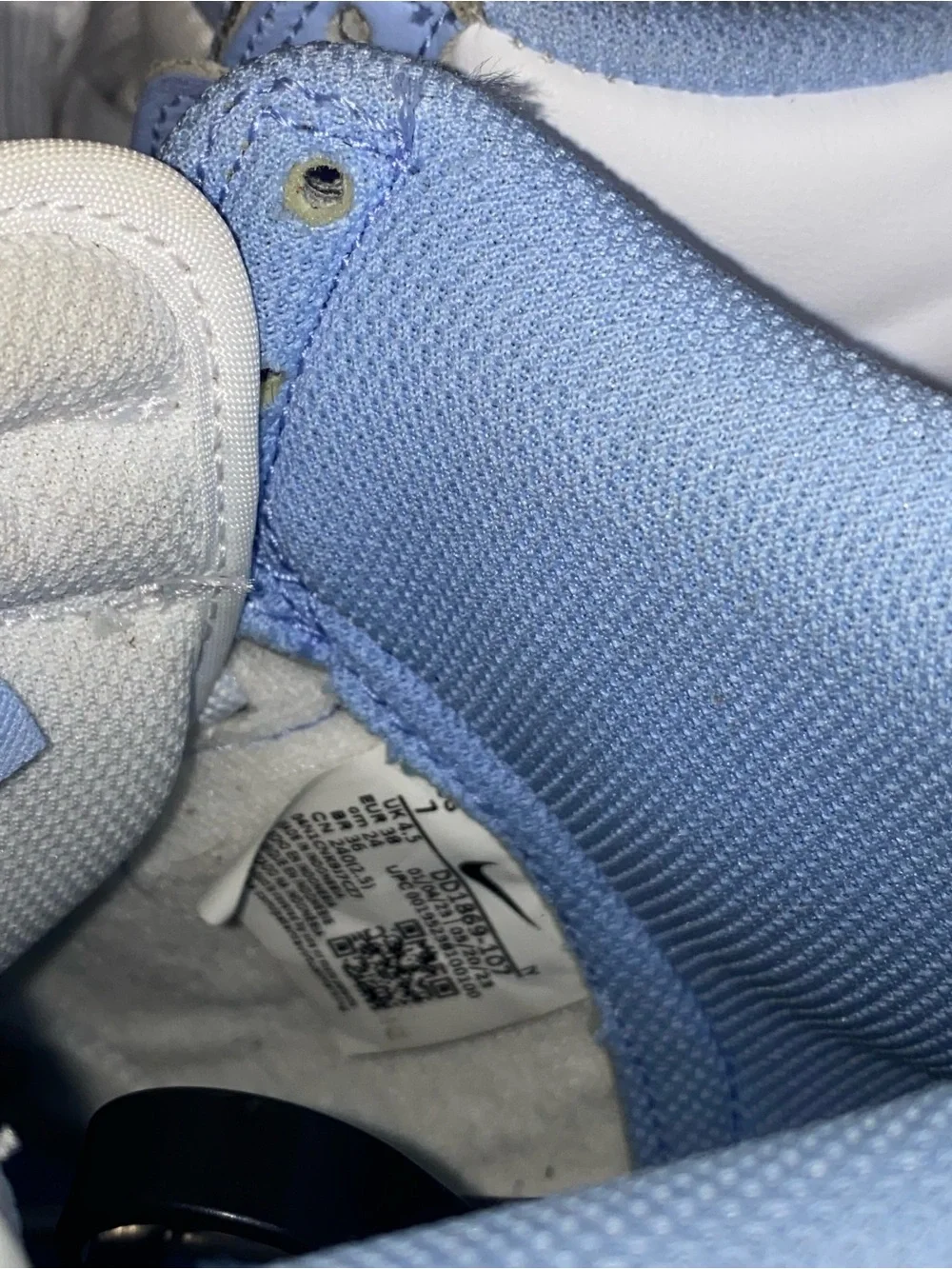 Nike Dunk High - White and Light Blue